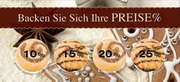 e-pm Mailingaktion - Artikel-Nr. 516531 Prozente backen - Mailing Aufkleber Weihnachten