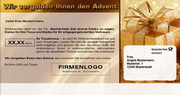 e-pm Mailingaktion - Artikel-Nr. 616688 vergoldeter Advent - Mailing Maxikarte Weihnachten