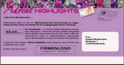 e-pm Mailingaktion - Artikel-Nr. 616694 Advent Highlights - Mailing Maxikarte Weihnachten